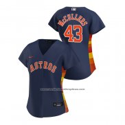 Camiseta Beisbol Mujer Houston Astros Lance Mccullers 2020 Replica Alterno Azul