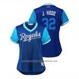 Camiseta Beisbol Mujer Kansas City Royals Jesse Hahn 2018 LLWS Players Weekend J Hood Azul