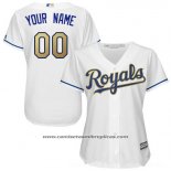 Camiseta Beisbol Mujer Kansas City Royals Personalizada 2018 Blanco