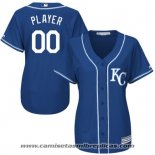 Camiseta Beisbol Mujer Kansas City Royals Personalizada Azul