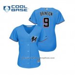 Camiseta Beisbol Mujer Miami Marlins Lewis Brinson Cool Base 2019 Azul