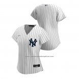 Camiseta Beisbol Mujer New York Yankees Replica 2020 Primera Blanco