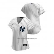 Camiseta Beisbol Mujer New York Yankees Replica 2020 Primera Blanco