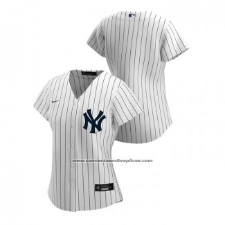 Camiseta Beisbol Mujer New York Yankees Replica 2020 Primera Blanco