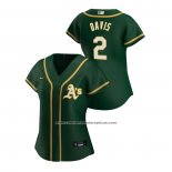 Camiseta Beisbol Mujer Oakland Athletics Khris Davis 2020 Replica Alterno Verde2