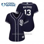 Camiseta Beisbol Mujer San Diego Padres Manny Machado Cool Base Alterno Azul