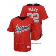 Camiseta Beisbol Nino All Star Christian Yelich 2018 Home Run Derby National League Rojo