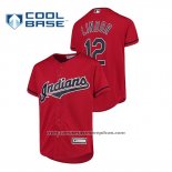 Camiseta Beisbol Nino Cleveland Indians Francisco Lindor Cool Base Alterno Rojo
