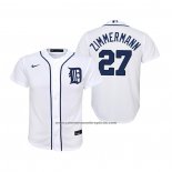 Camiseta Beisbol Nino Detroit Tigers Jordan Zimmermann Replica Primera Blanco