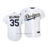 Camiseta Beisbol Nino Los Angeles Dodgers Cody Bellinger 2021 Gold Program Replica Blanco