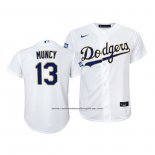 Camiseta Beisbol Nino Los Angeles Dodgers Max Muncy 2021 Gold Program Replica Blanco
