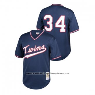 Camiseta Beisbol Nino Minnesota Twins Kirby Puckett Cooperstown Collection Mesh Batting Practice Azul