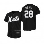 Camiseta Beisbol Nino New York Mets J.d. Davis Replica Negro