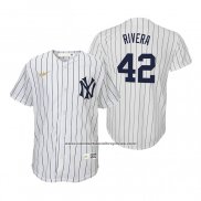 Camiseta Beisbol Nino New York Yankees Mariano Rivera Cooperstown Collection Primera Blanco