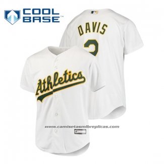 Camiseta Beisbol Nino Oakland Athletics Khris Davis Cool Base Primera Blanco