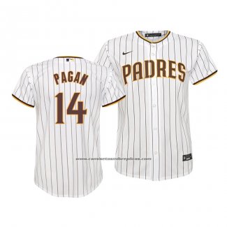 Camiseta Beisbol Nino San Diego Padres Emilio Pagan Replica Primera Blanco