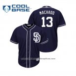 Camiseta Beisbol Nino San Diego Padres Manny Machado Cool Base Alterno Azul