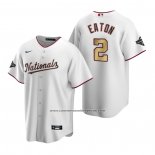 Camiseta Beisbol Nino Washington Nationals Adam Eaton 2020 Gold Program Replica Blanco