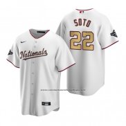 Camiseta Beisbol Nino Washington Nationals Juan Soto 2020 Gold Program Replica Blanco