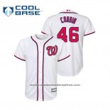 Camiseta Beisbol Nino Washington Nationals Patrick Corbin Cool Base Replica Primera Blanco