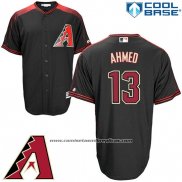 Camiseta Beisbol Hombre Arizona Diamondbacks 13 Nick Ahmed Negro Cool Base