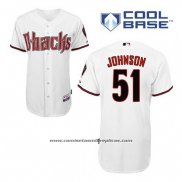 Camiseta Beisbol Hombre Arizona Diamondbacks 51 Randy Johnson Primera Blanco Cool Base