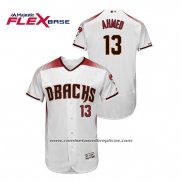 Camiseta Beisbol Hombre Arizona Diamondbacks Nick Ahmed Autentico Flex Base Blanco Rojo