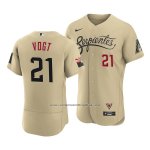 Camiseta Beisbol Hombre Arizona Diamondbacks Stephen Vogt 2021 City Connect Autentico Oro Camiseta Beisbol Hombre Arizona Diamondbacks Stephen Vogt 2021 City Connect Autentico Oro