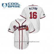 Camiseta Beisbol Hombre Atlanta Braves Brian Mccann 2019 Postemporada Cool Base Blanco
