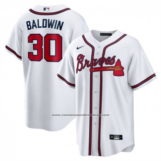 Camiseta Beisbol Hombre Atlanta Braves Drake Baldwin Primera Replica Blanco