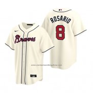 Camiseta Beisbol Hombre Atlanta Braves Eddie Rosario Replica Alterno Crema