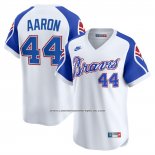 Camiseta Beisbol Hombre Atlanta Braves Hank Aaron Cooperstown Limited Blanco