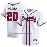 Camiseta Beisbol Hombre Atlanta Braves Marcell Ozuna Primera Limited Blanco