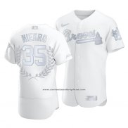 Camiseta Beisbol Hombre Atlanta Braves Phil Niekro Awards Collection Retirement Blanco