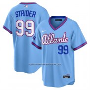 Camiseta Beisbol Hombre Atlanta Braves Spencer Strider City Connect 2026 Stadium Azul