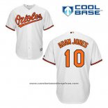 Camiseta Beisbol Hombre Baltimore Orioles 10 Adam Jones Blanco Primera Cool Base