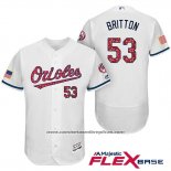 Camiseta Beisbol Hombre Baltimore Orioles 2017 Estrellas Y Rayas 53 Zach Britton Blanco Flex Base