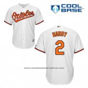 Camiseta Beisbol Hombre Baltimore Orioles 2 J.j. Hardy Blanco Primera Cool Base