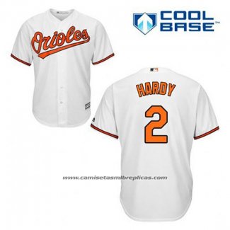 Camiseta Beisbol Hombre Baltimore Orioles 2 J.j. Hardy Blanco Primera Cool Base