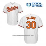 Camiseta Beisbol Hombre Baltimore Orioles 30 Chris Tillman Blanco Primera Cool Base