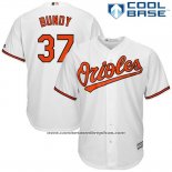 Camiseta Beisbol Hombre Baltimore Orioles 37 Dylan Bundy Blanco Cool Base