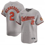Camiseta Beisbol Hombre Baltimore Orioles Gunnar Henderson Segunda Limited Gris