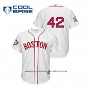 Camiseta Beisbol Hombre Boston Red Sox 2019 Jackie Robinson Day Cool Base Blanco