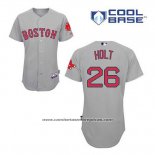 Camiseta Beisbol Hombre Boston Red Sox 26 Brock Holt Gris Cool Base