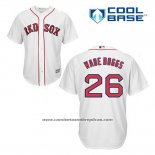 Camiseta Beisbol Hombre Boston Red Sox 26 Wade Boggs Blanco Primera Cool Base