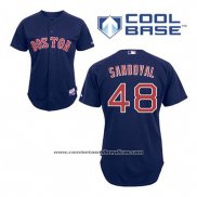 Camiseta Beisbol Hombre Boston Red Sox 48 Pablo Sandoval Azul Alterno Cool Base