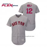 Camiseta Beisbol Hombre Boston Red Sox Brock Holt Autentico Flex Base Gris