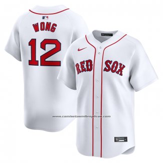 Camiseta Beisbol Hombre Boston Red Sox Connor Wong Primera Limited Blanco