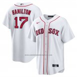 Camiseta Beisbol Hombre Boston Red Sox David Hamilton Primera Replica Blanco