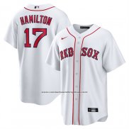Camiseta Beisbol Hombre Boston Red Sox David Hamilton Primera Replica Blanco